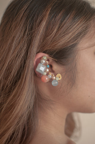 Pastel Agate Ear Cuff - Sienna NZ