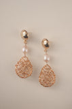 Pearl Wire Mosaic Small Teardrop Earrings - Sienna NZ