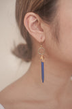 Blue Mismatched Pointed Earrings - Sienna NZ