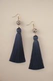 Midnight Blue Tassel Earrings - Sienna NZ
