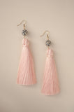 Salmon Pink Tassel Earrings - Sienna NZ