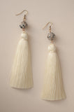Pastel Yellow Tassel Earrings - Sienna NZ
